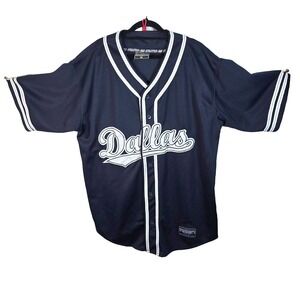 Vintage Y2K-Era Steve & Barry's "Dallas" Baseball Jersey Size XL Dallas Appliqué